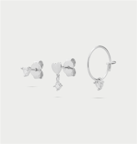 Orecchini Rue des Mille Donna ESSENCE GEN 2025 in Argento ORZ-024 3PZ CUO RH - ORZ-024 3PZ CUO RH